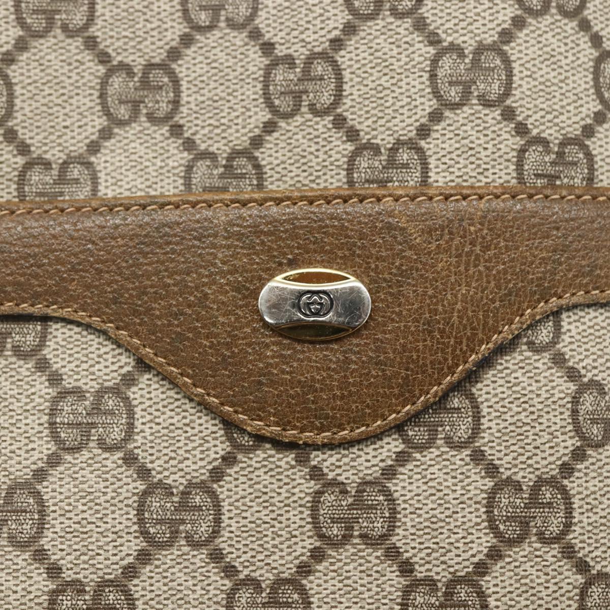 GUCCI GG Supreme Web Sherry Line Tote Bag PVC Beige Red 39 02 003 Auth 151523