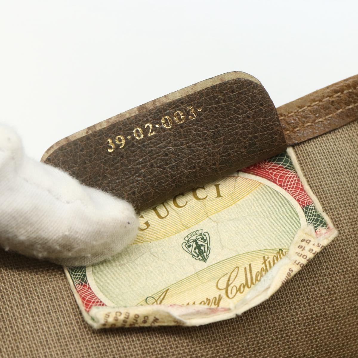 GUCCI GG Supreme Web Sherry Line Tote Bag PVC Beige Red 39 02 003 Auth 151523