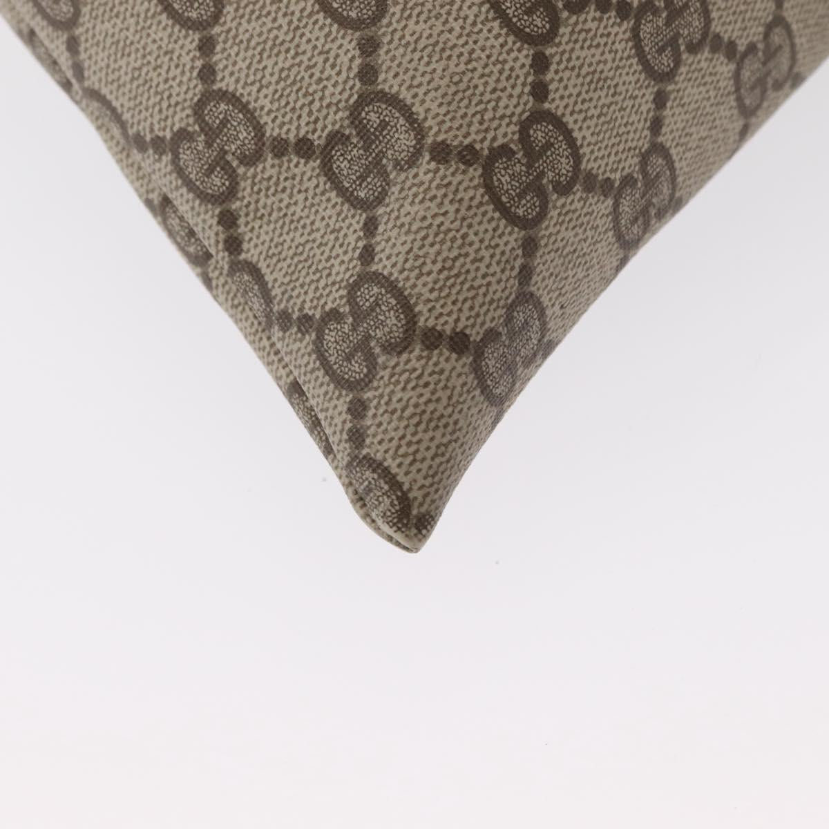 GUCCI GG Supreme Purse Shoulder Bag PVC Beige Gold 97 19 302 Auth 151526