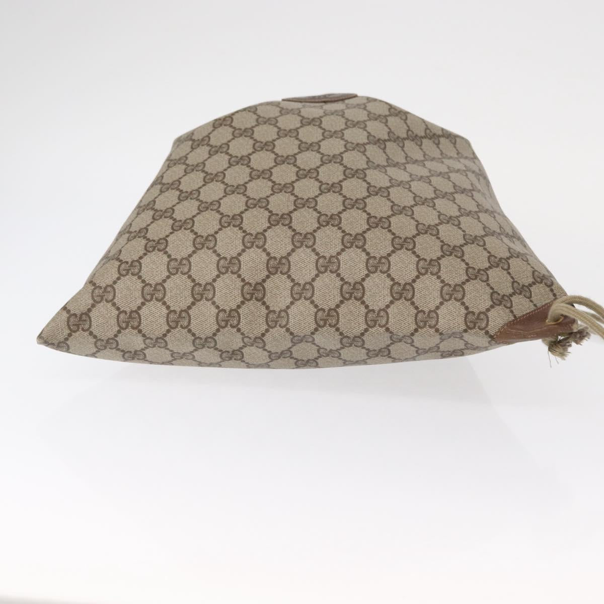 GUCCI GG Supreme Purse Shoulder Bag PVC Beige Gold 97 19 302 Auth 151526