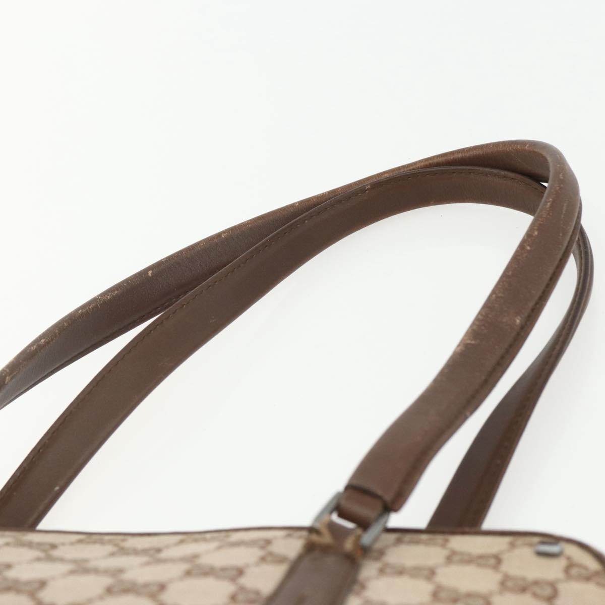 GUCCI GG Canvas Hand Bag Beige 001 4283 Auth 151530