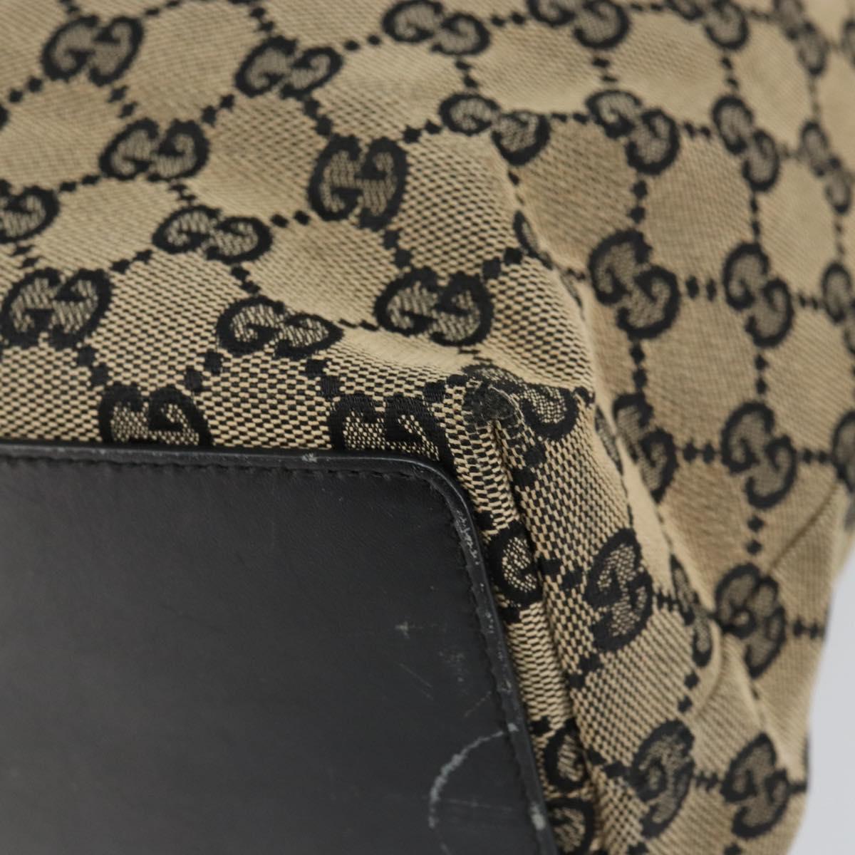 GUCCI GG Canvas Tote Bag Beige Gold 002 1098 Auth 151536