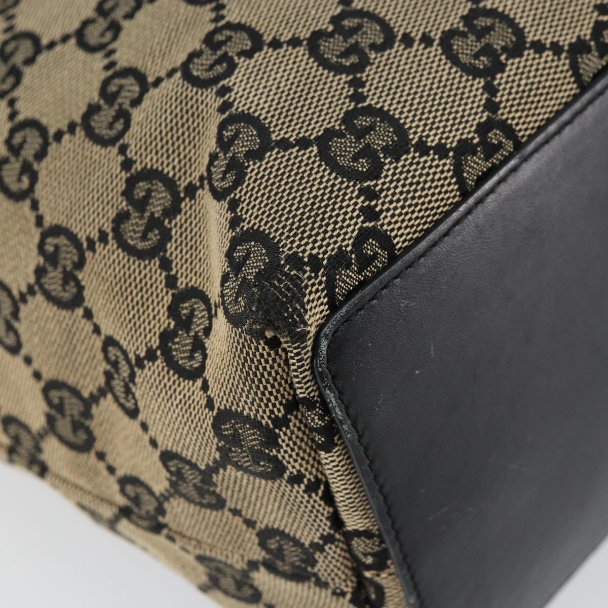 GUCCI GG Canvas Tote Bag Beige Gold 002 1098 Auth 151536