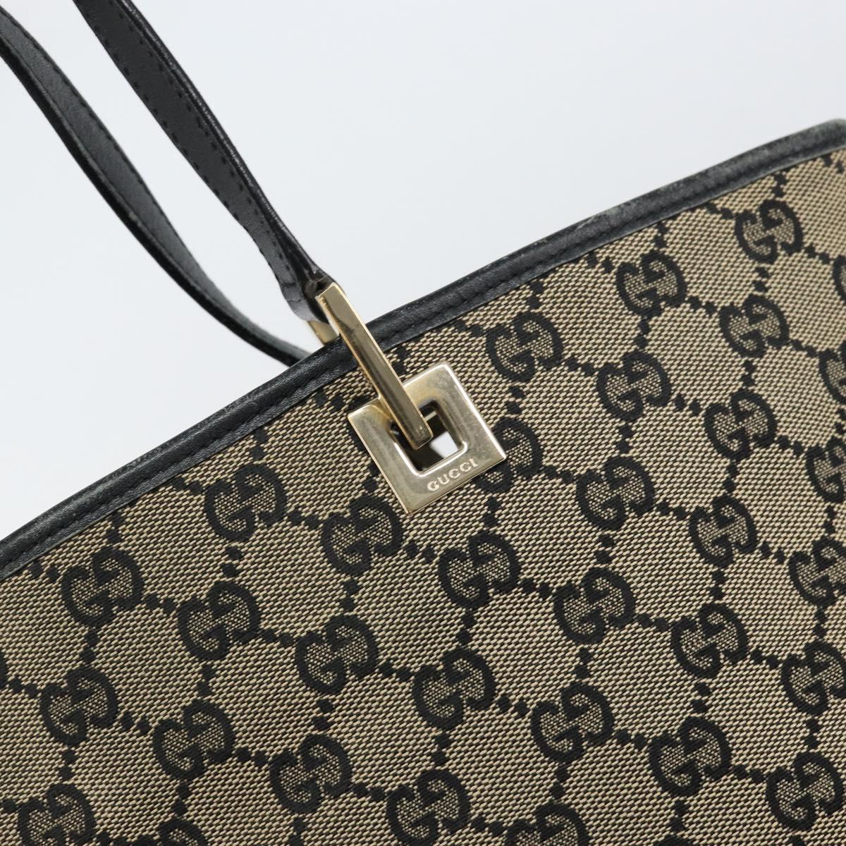 GUCCI GG Canvas Tote Bag Beige Gold 002 1098 Auth 151536