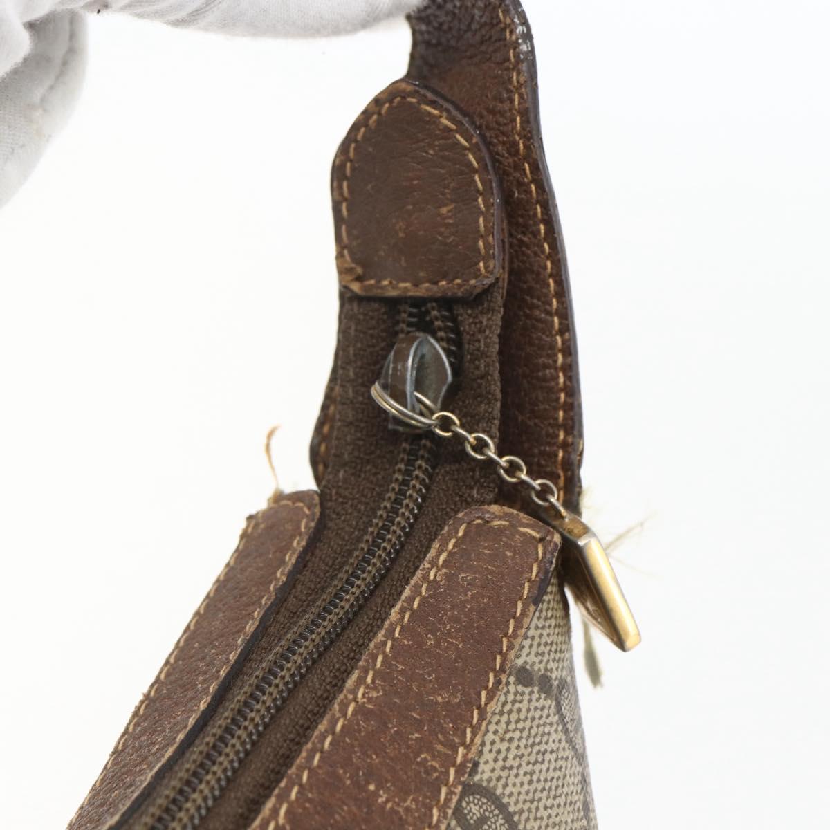 GUCCI GG Supreme Web Sherry Line Bag PVC Beige Gold 001 256 0719 Auth 151537