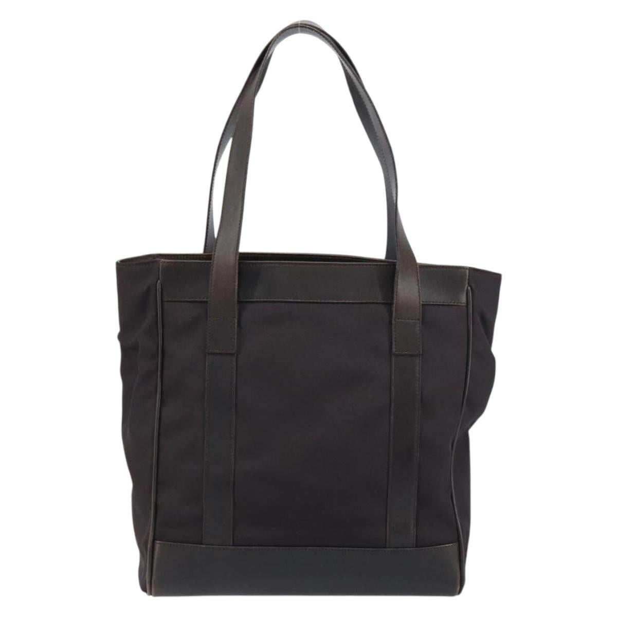 GUCCI Tote Bag Canvas Brown Silver 002 1705 0405 Auth 151538