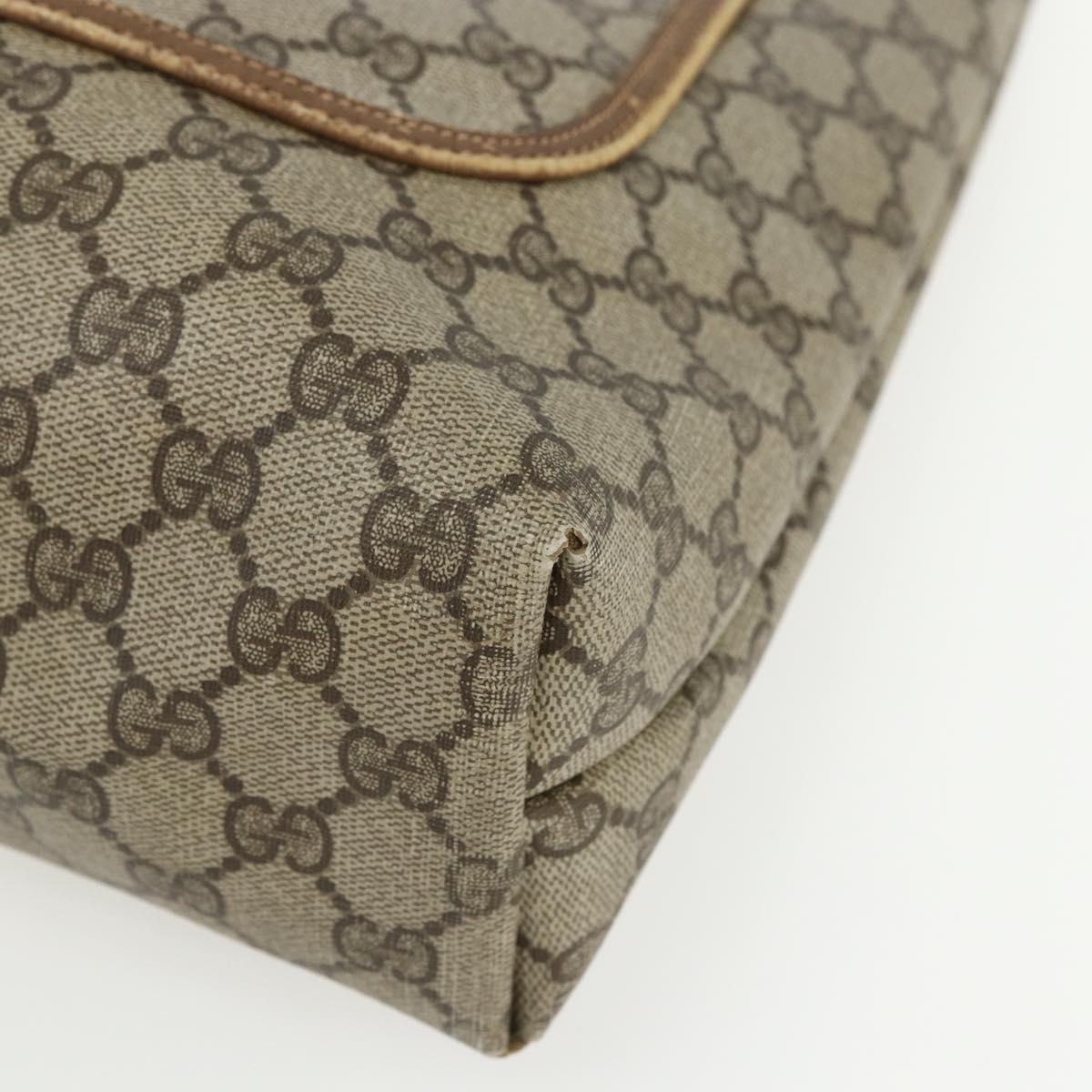 GUCCI GG Supreme Web Sherry Line Tote Bag PVC Beige Red 40 02 003 Auth 151539