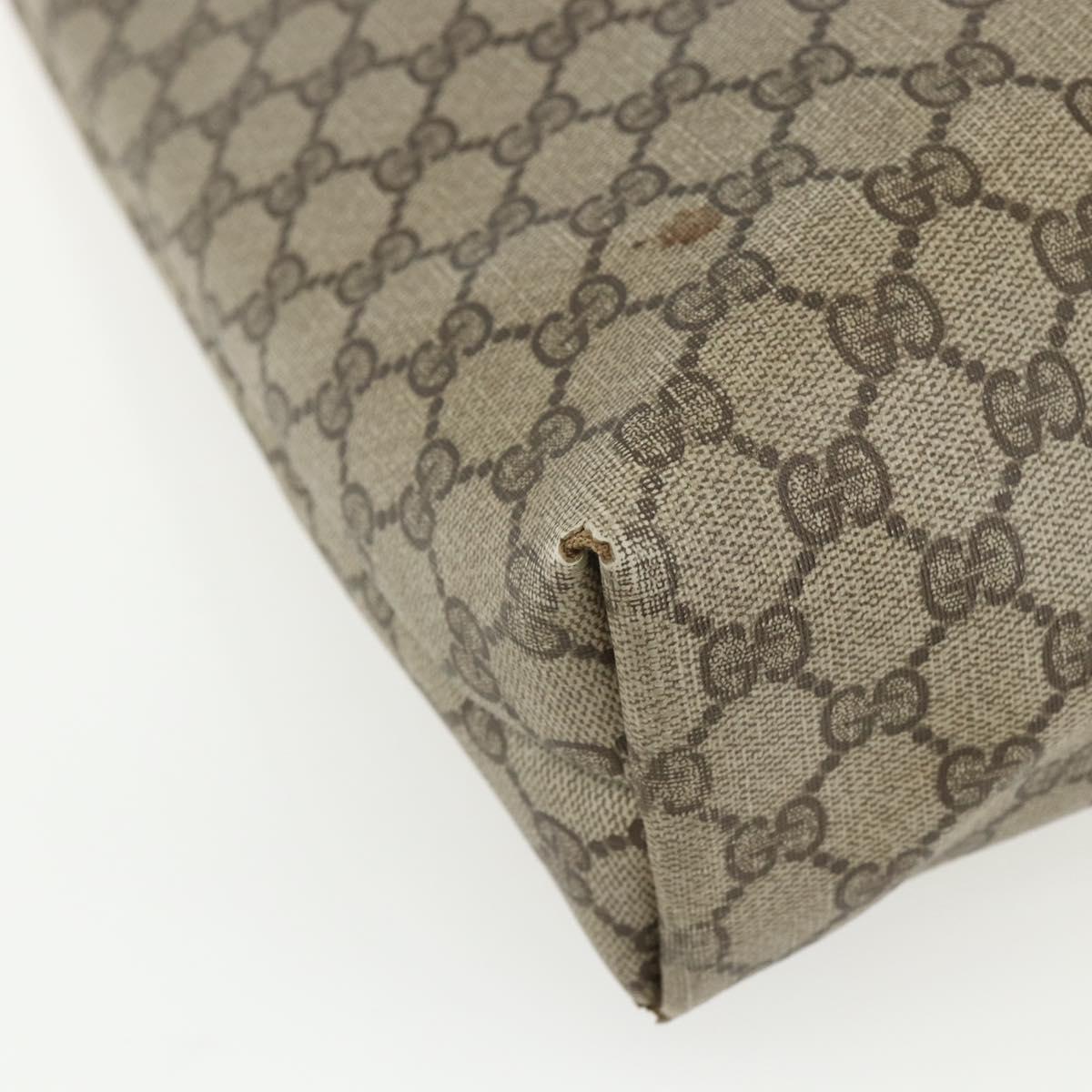 GUCCI GG Supreme Web Sherry Line Tote Bag PVC Beige Red 40 02 003 Auth 151539