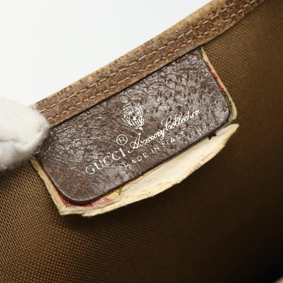 GUCCI GG Supreme Web Sherry Line Tote Bag PVC Beige Red 40 02 003 Auth 151539