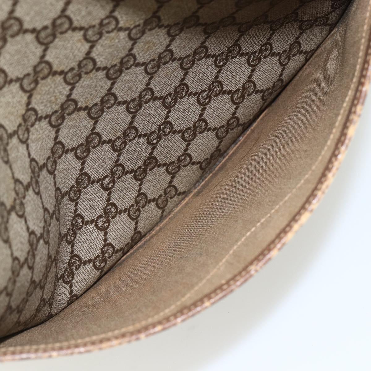 GUCCI GG Supreme Web Sherry Line Tote Bag PVC Beige Red 40 02 003 Auth 151539