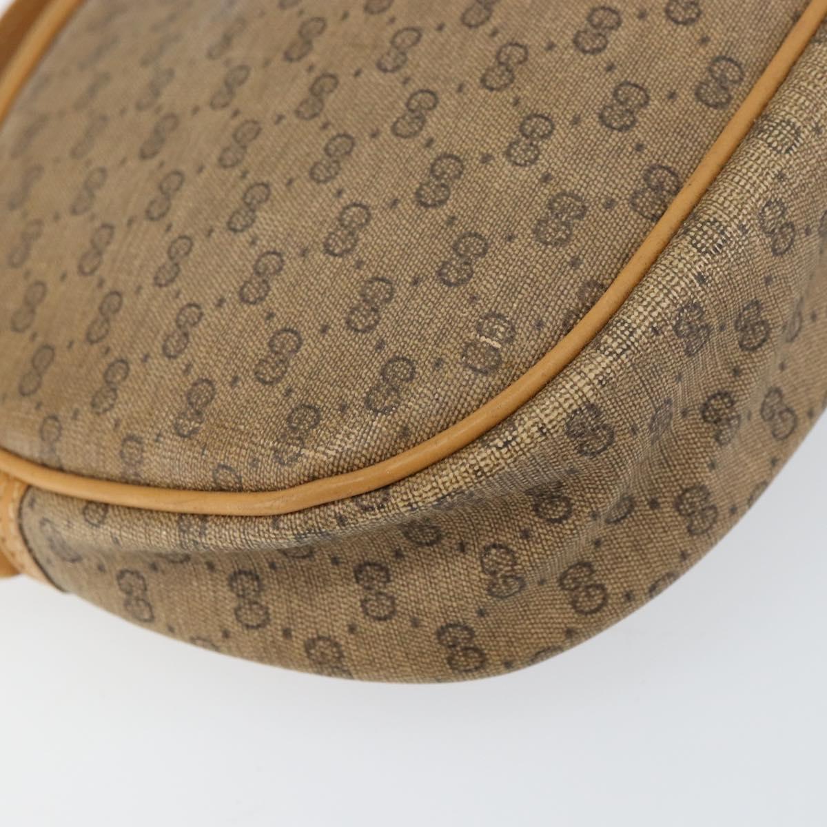 GUCCI Micro GG Supreme Shoulder Bag PVC Beige Gold 007 89 1113 Auth 151541