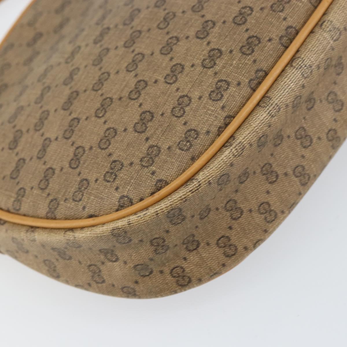 GUCCI Micro GG Supreme Shoulder Bag PVC Beige Gold 007 89 1113 Auth 151541