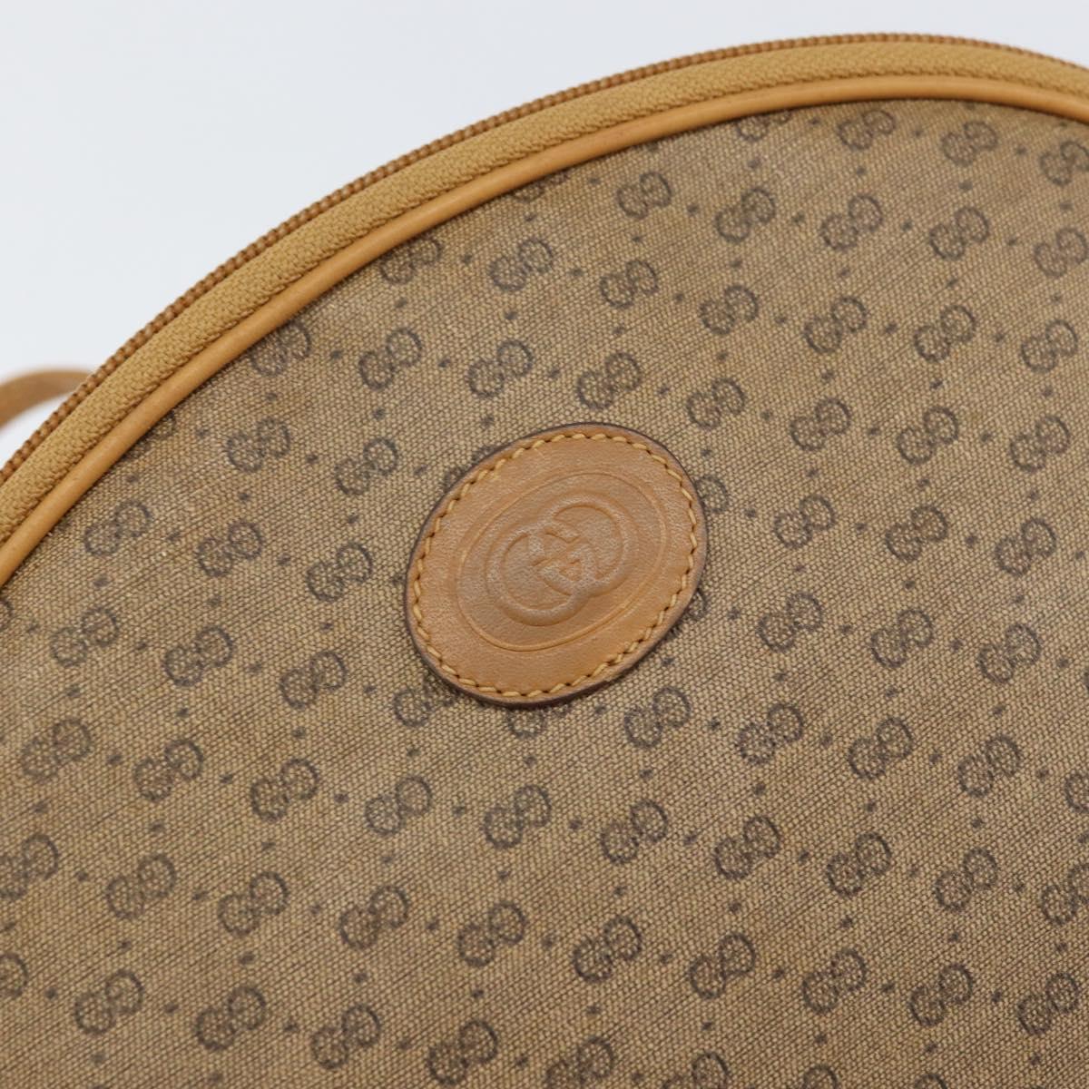 GUCCI Micro GG Supreme Shoulder Bag PVC Beige Gold 007 89 1113 Auth 151541