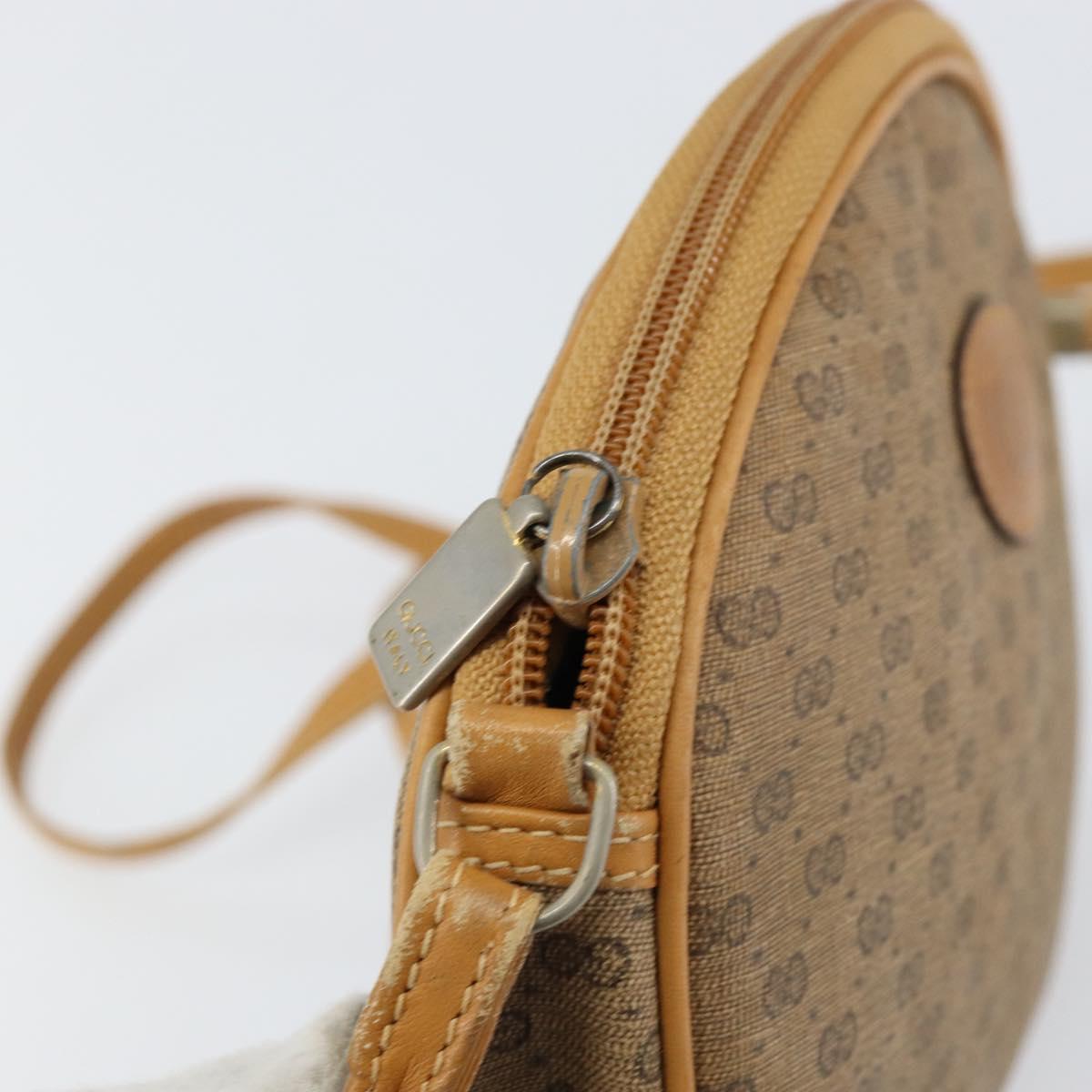 GUCCI Micro GG Supreme Shoulder Bag PVC Beige Gold 007 89 1113 Auth 151541