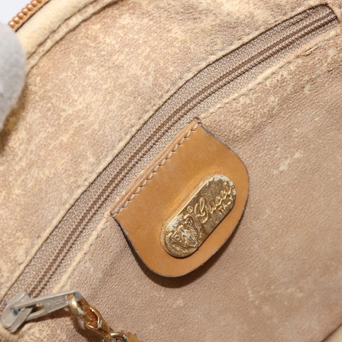 GUCCI Micro GG Supreme Shoulder Bag PVC Beige Gold 007 89 1113 Auth 151541