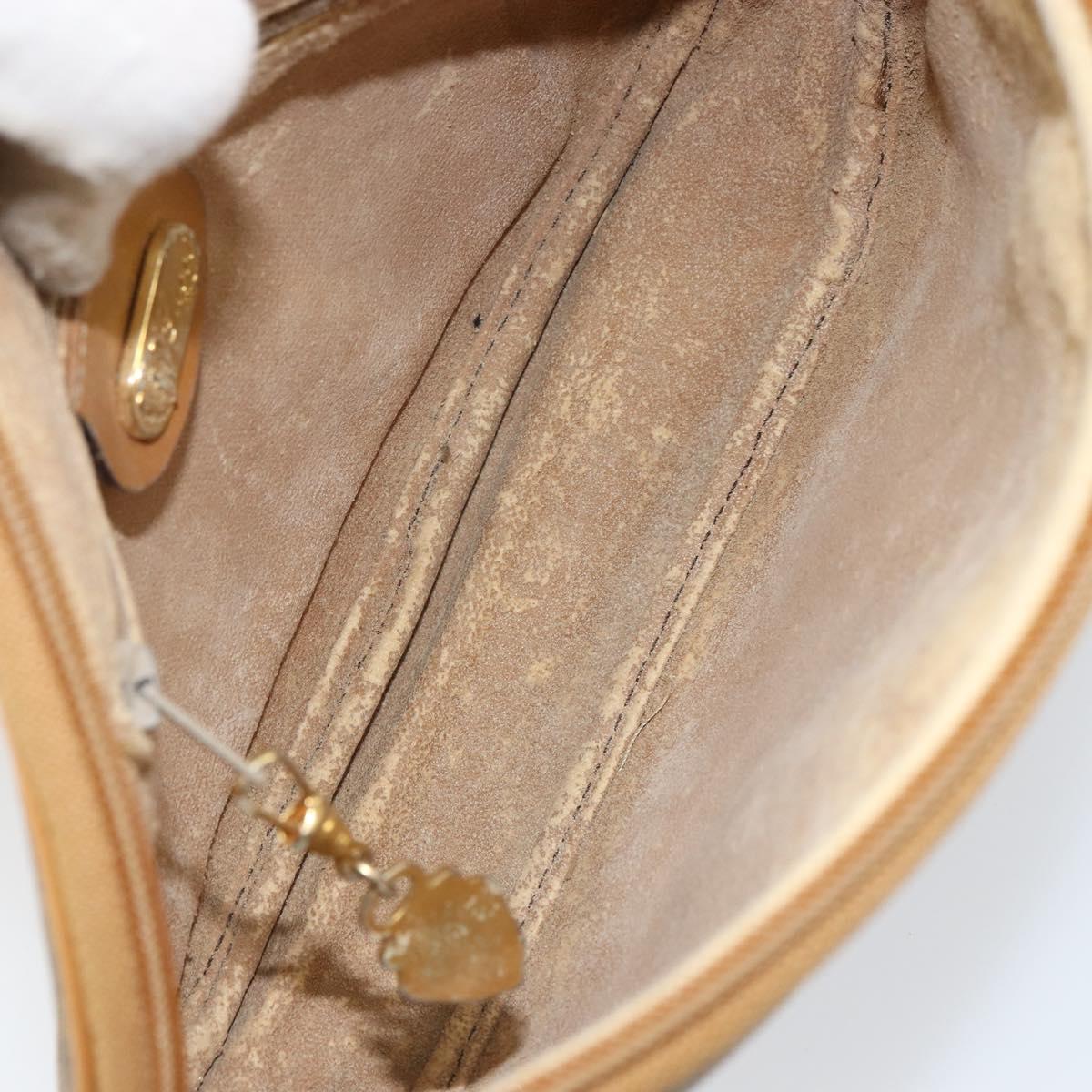 GUCCI Micro GG Supreme Shoulder Bag PVC Beige Gold 007 89 1113 Auth 151541