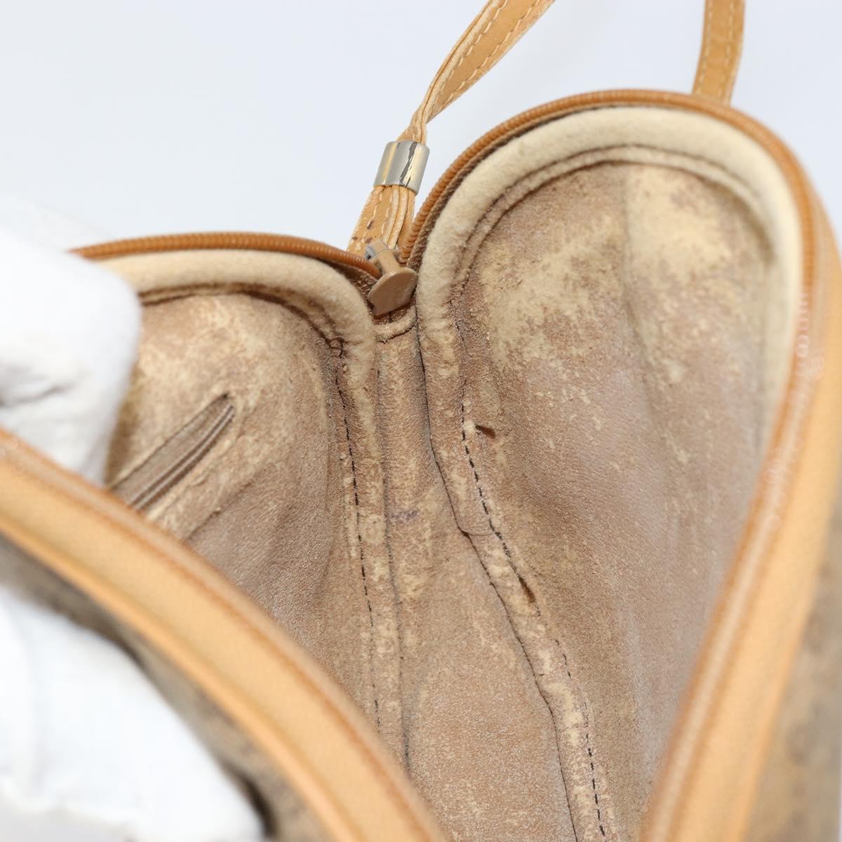 GUCCI Micro GG Supreme Shoulder Bag PVC Beige Gold 007 89 1113 Auth 151541