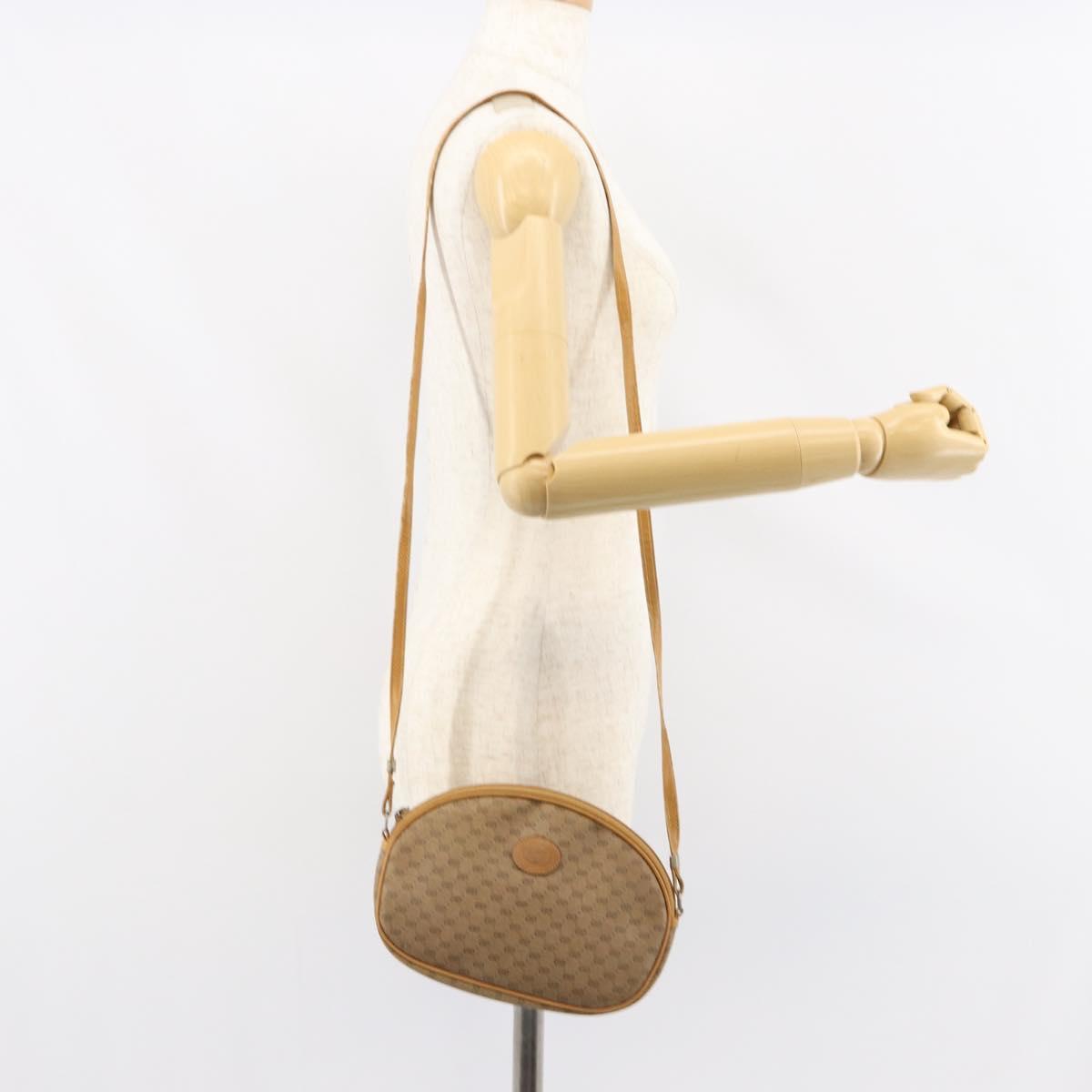 GUCCI Micro GG Supreme Shoulder Bag PVC Beige Gold 007 89 1113 Auth 151541