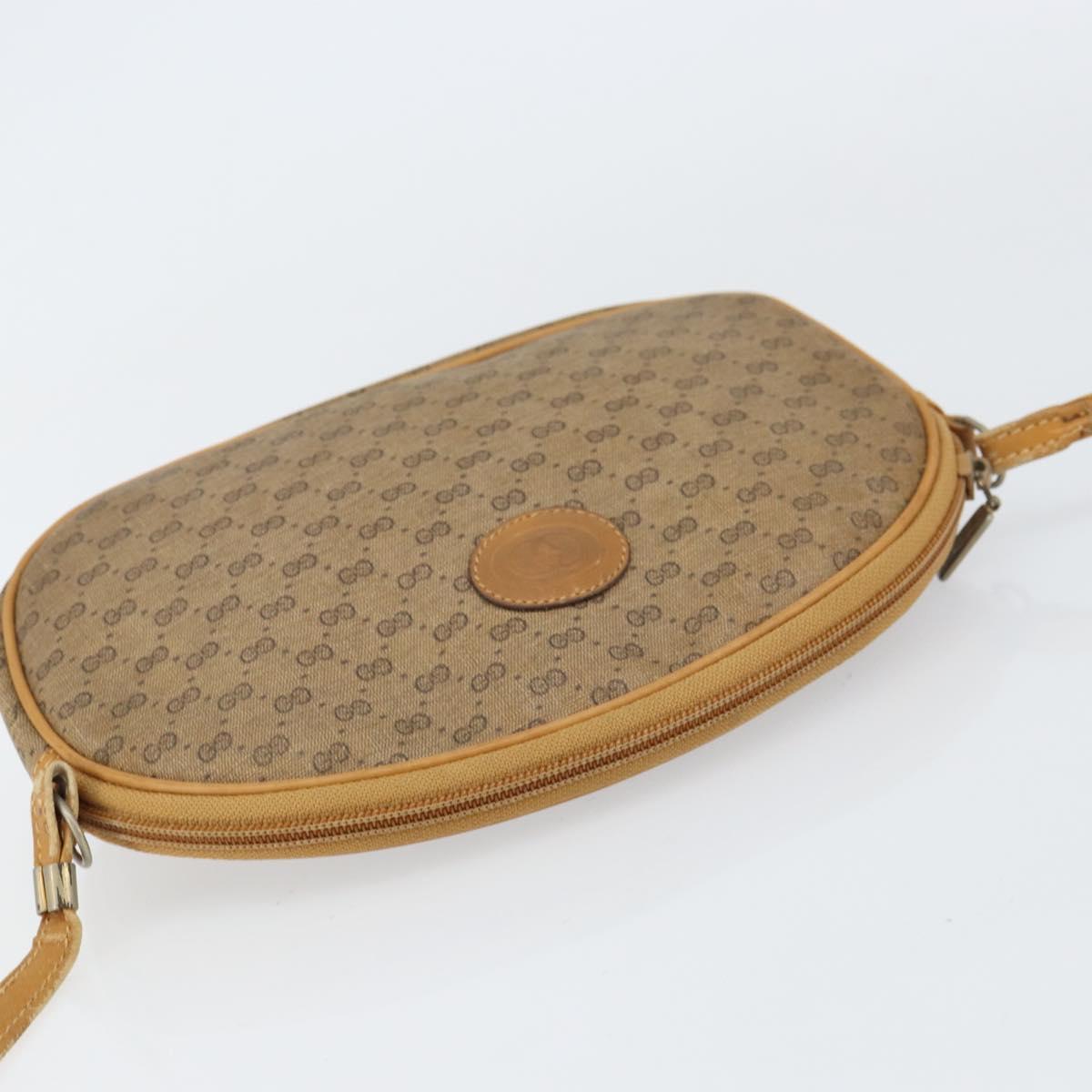 GUCCI Micro GG Supreme Shoulder Bag PVC Beige Gold 007 89 1113 Auth 151541