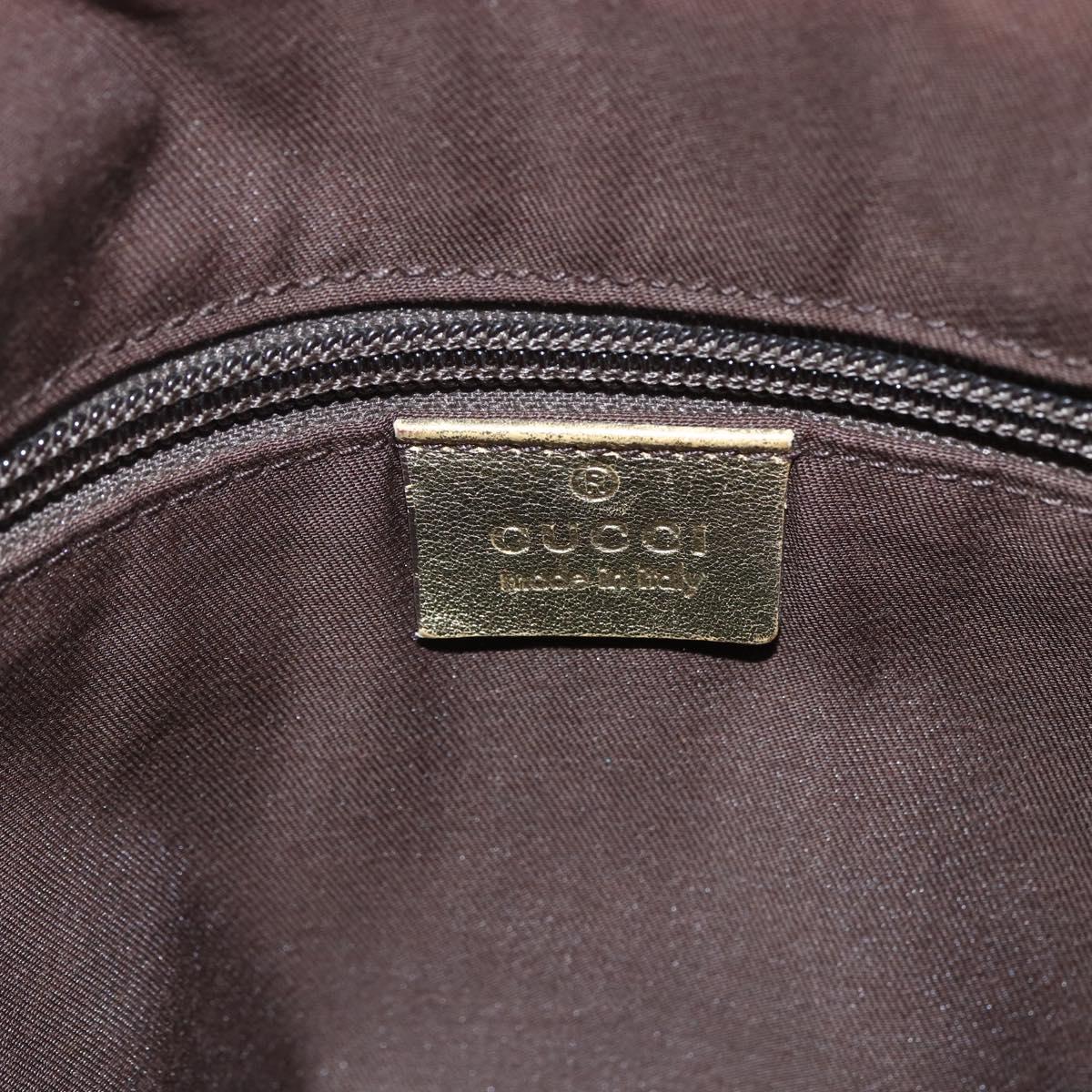 GUCCI GG Canvas Sherry Line Shoulder Bag Beige Gold 145857 Auth 151543