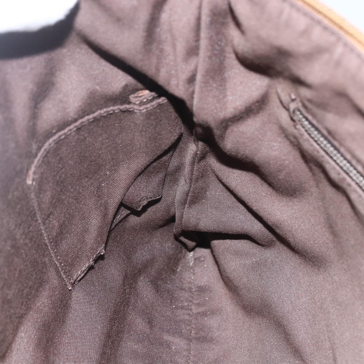 GUCCI GG Canvas Sherry Line Shoulder Bag Beige Gold 145857 Auth 151543