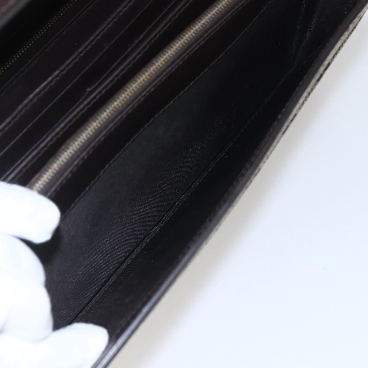 GUCCI GG Supreme Clutch Bag PVC Beige Gold 386852 Auth 151549