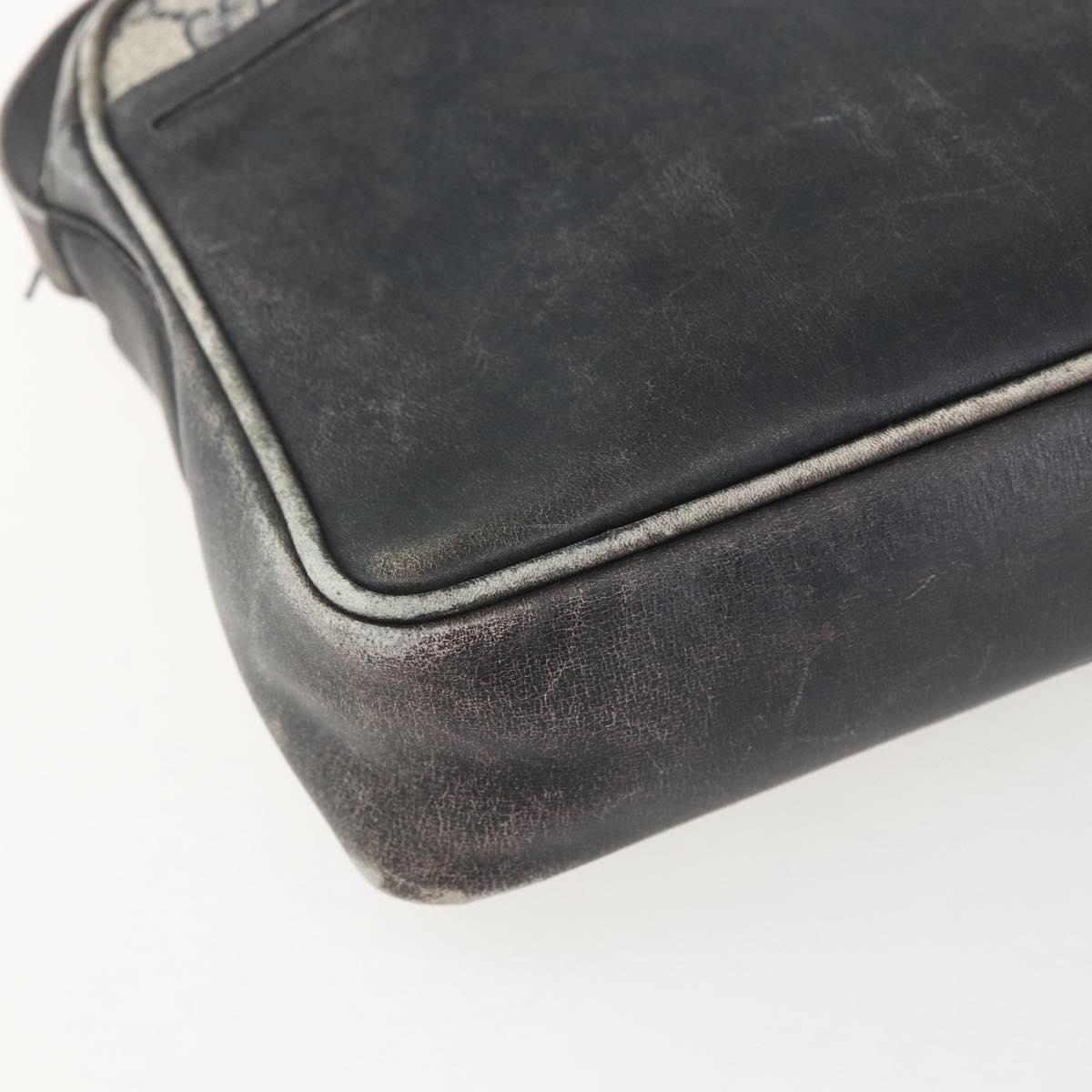 GUCCI GG Supreme Shoulder Bag PVC Navy Auth 151552