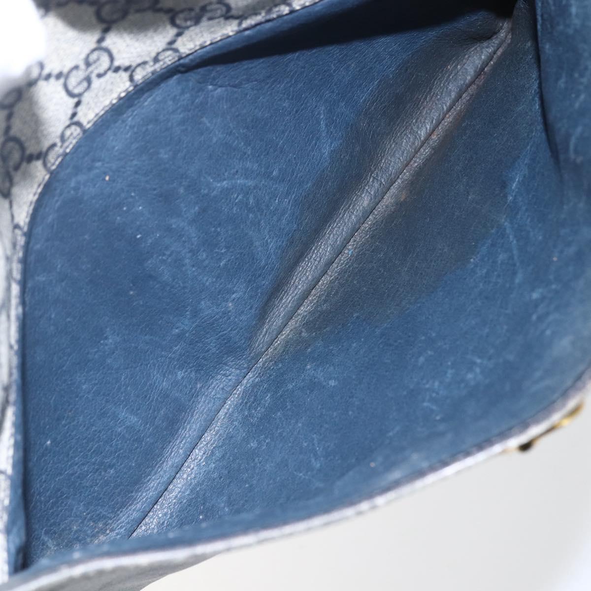 GUCCI GG Supreme Shoulder Bag PVC Navy Auth 151552