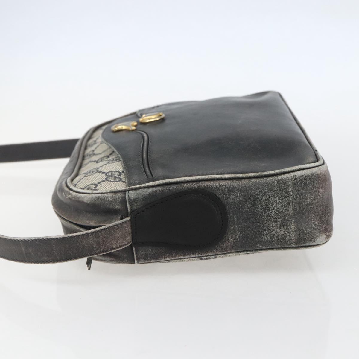 GUCCI GG Supreme Shoulder Bag PVC Navy Auth 151552