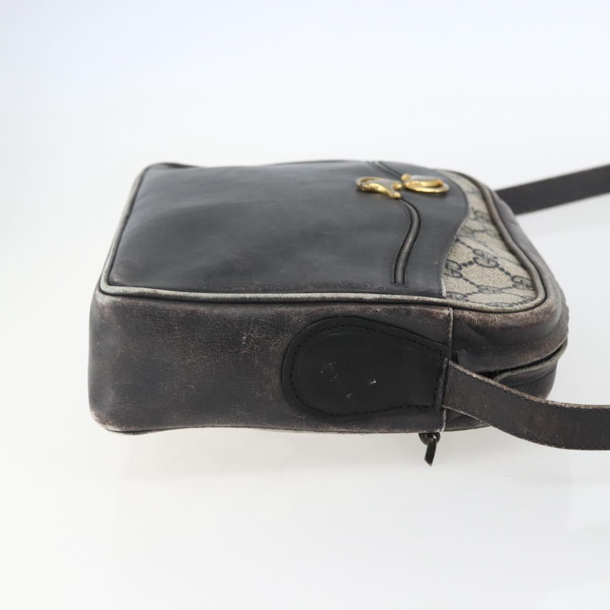 GUCCI GG Supreme Shoulder Bag PVC Navy Auth 151552