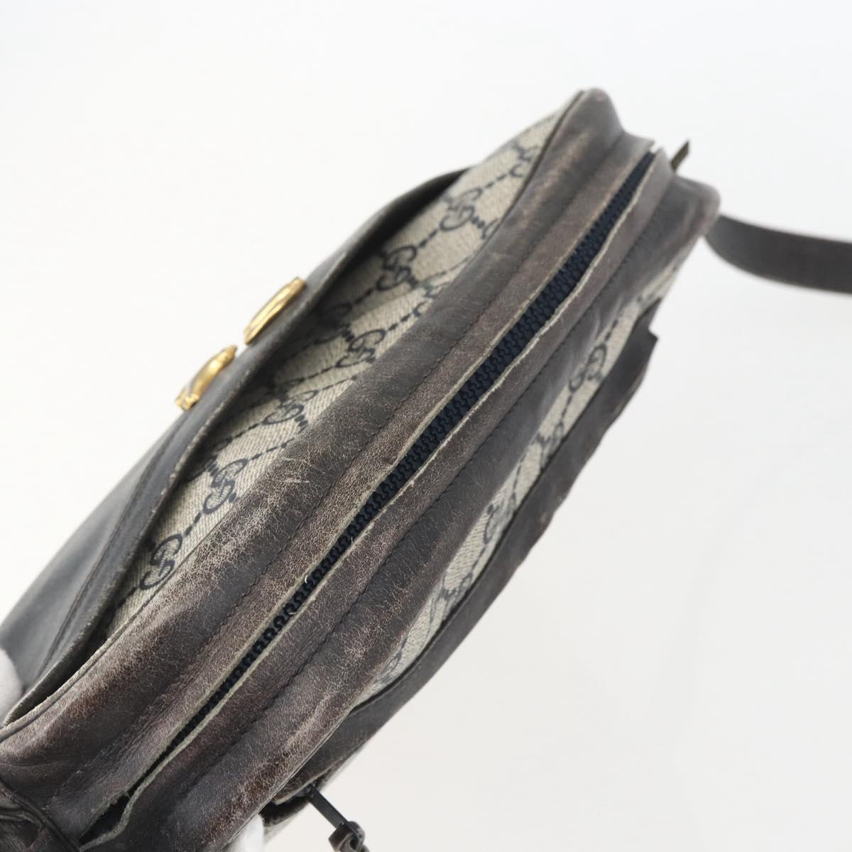 GUCCI GG Supreme Shoulder Bag PVC Navy Auth 151552