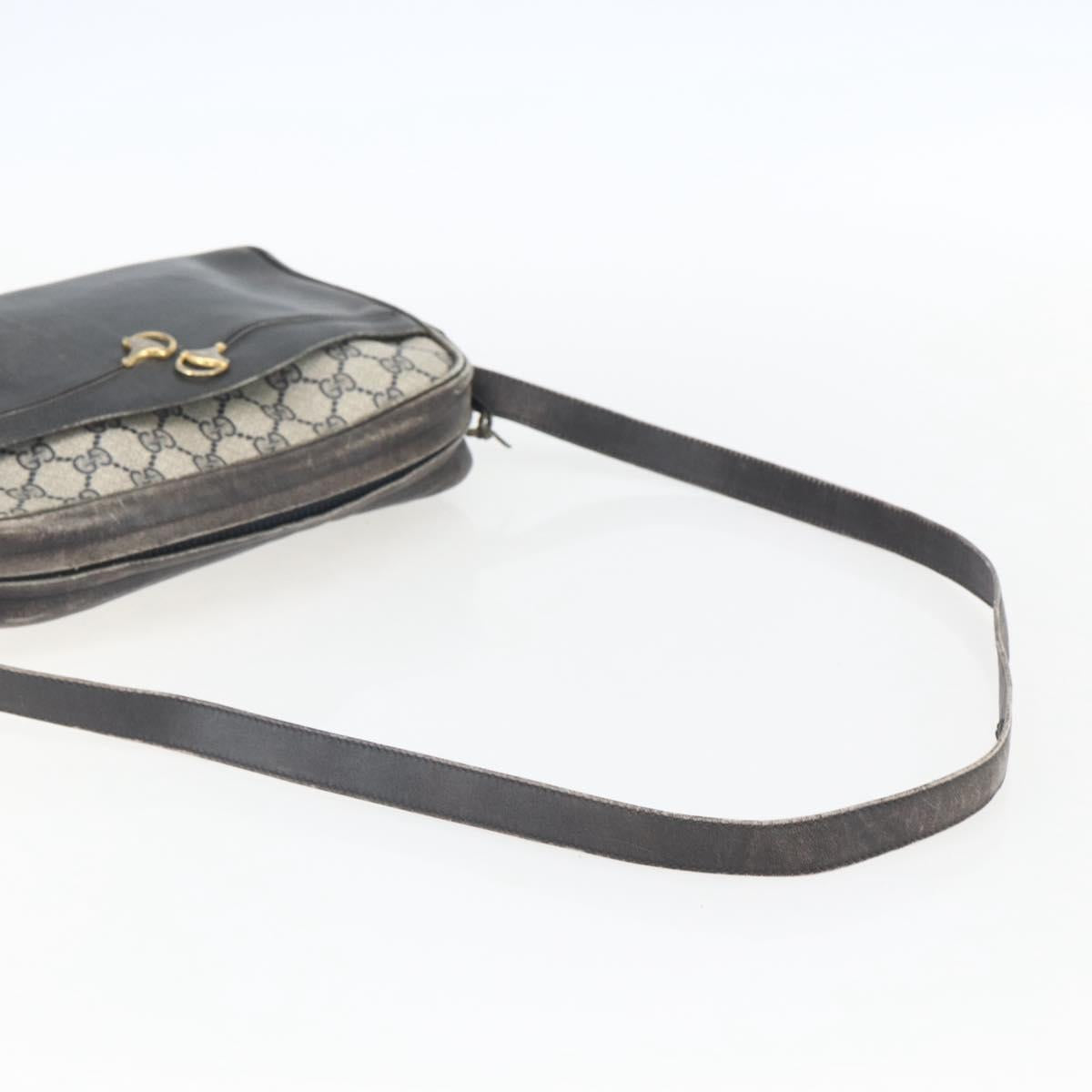 GUCCI GG Supreme Shoulder Bag PVC Navy Auth 151552