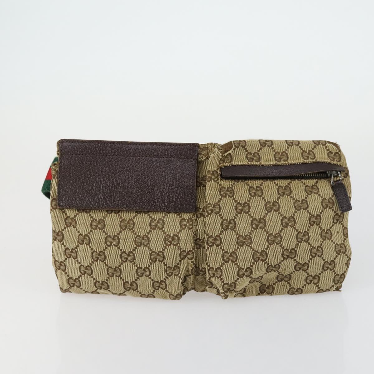 GUCCI GG Canvas Shoulder Bag 3 Set Beige Brown black Auth 151555