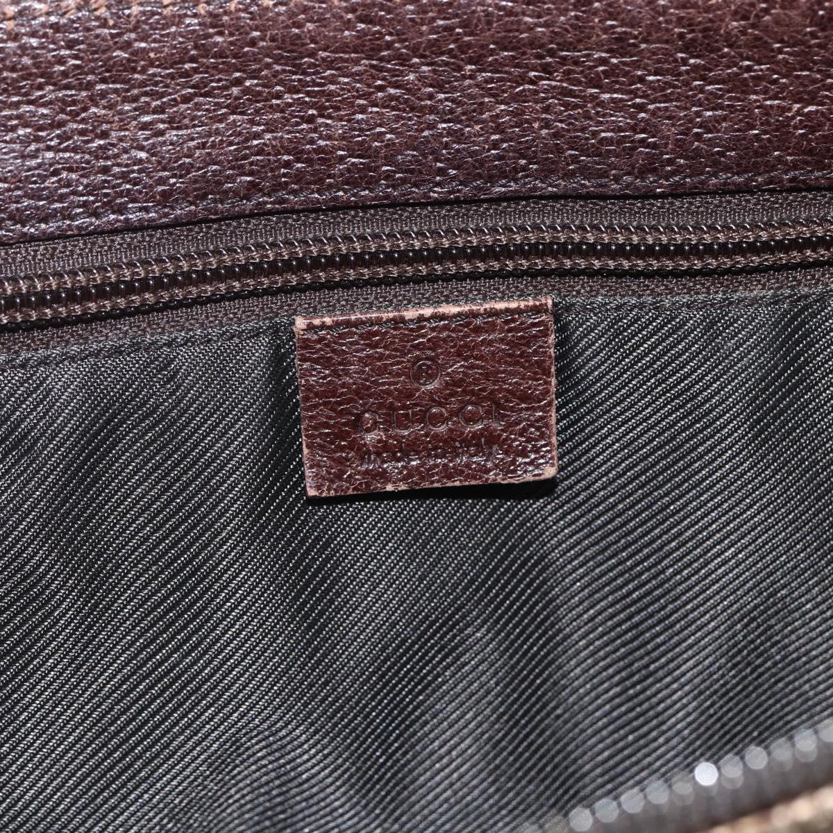 GUCCI GG Canvas Shoulder Bag Beige Silver 110054 Auth 151560