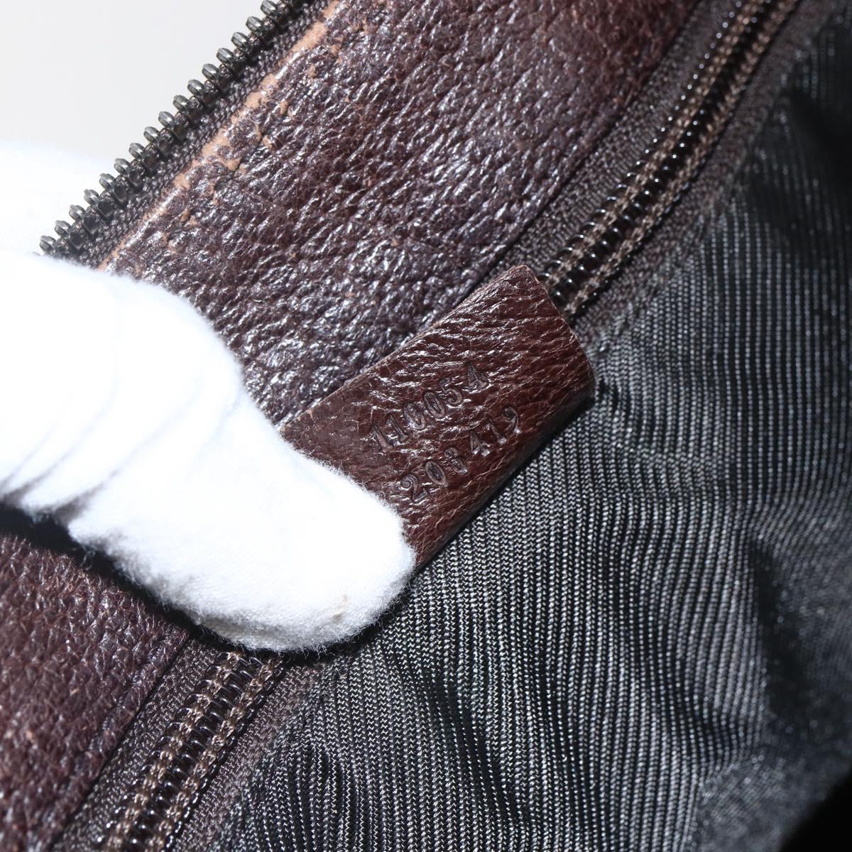 GUCCI GG Canvas Shoulder Bag Beige Silver 110054 Auth 151560