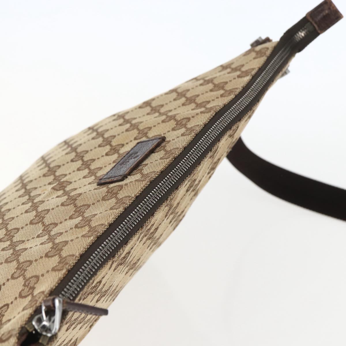 GUCCI GG Canvas Shoulder Bag Beige Silver 110054 Auth 151560