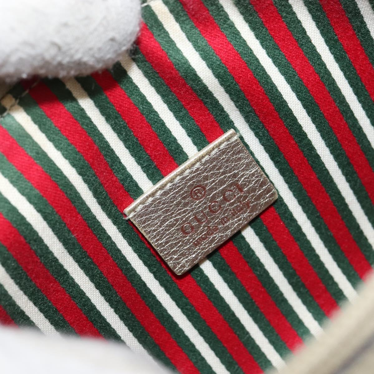 GUCCI GG Canvas Hand Bag Beige Gold 145750 Auth 151563