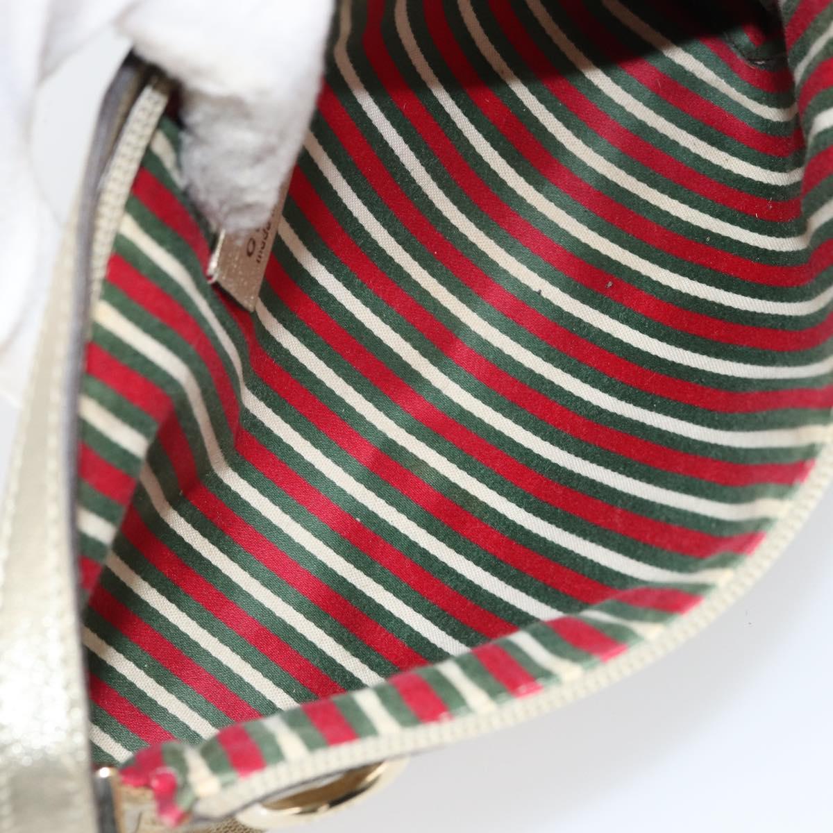 GUCCI GG Canvas Hand Bag Beige Gold 145750 Auth 151563