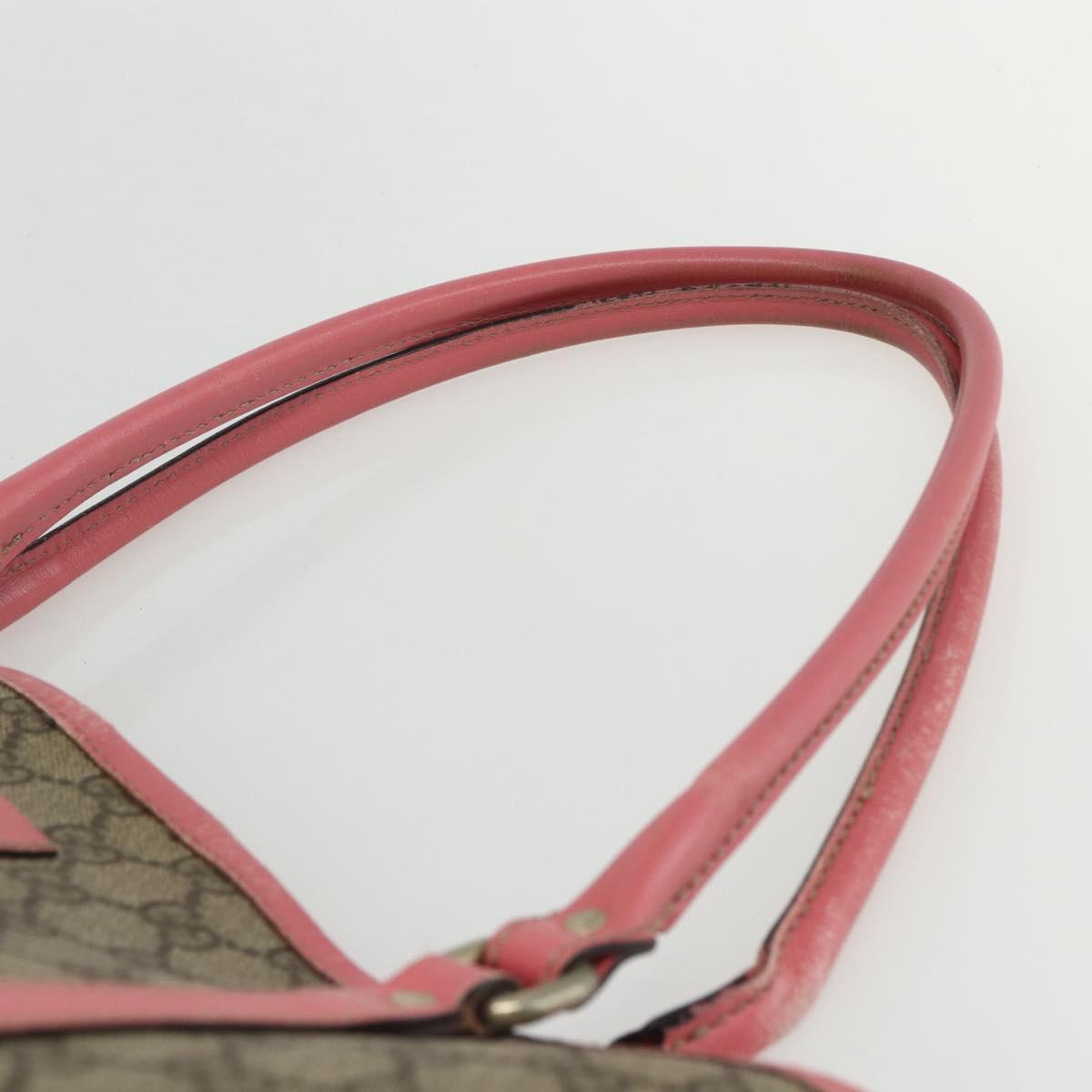 GUCCI GG Supreme Tote Bag PVC Beige Gold 197953 Auth 151580