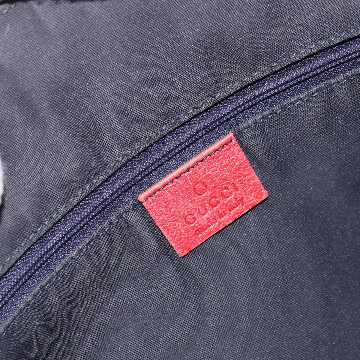 GUCCI GG Canvas Hand Bag Navy Gold 130739 Auth 151583