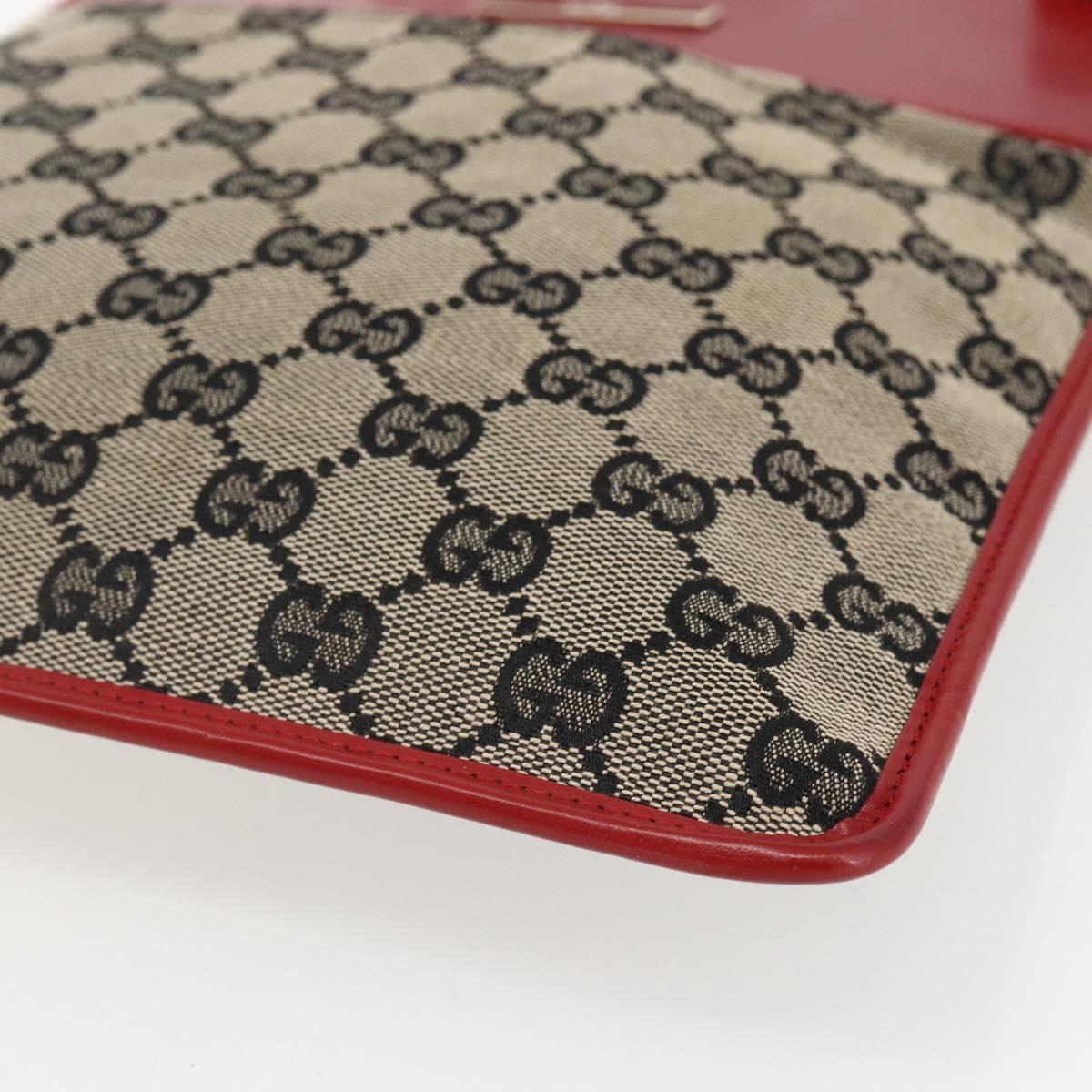 GUCCI GG Canvas Shoulder Bag Beige Gold 019 0348 Auth 151586