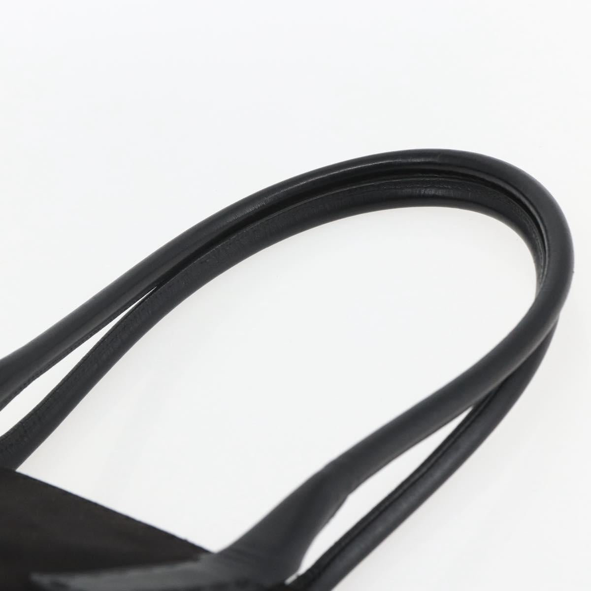 Salvatore Ferragamo Tote Bag Suede Black Silver Auth 151590