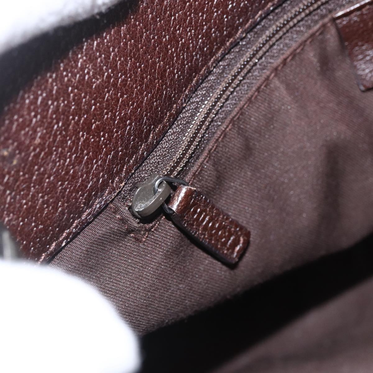 GUCCI GG Canvas Shoulder Bag Beige Silver 120841 Auth 151597