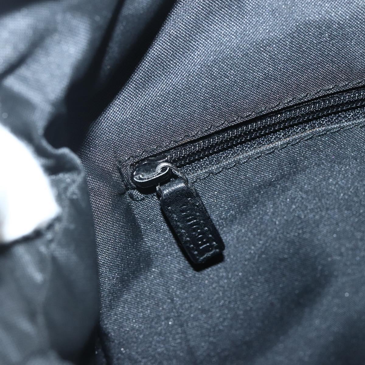 GUCCI GG Canvas Shoulder Bag Black Silver 001 3766 2123 Auth 151598