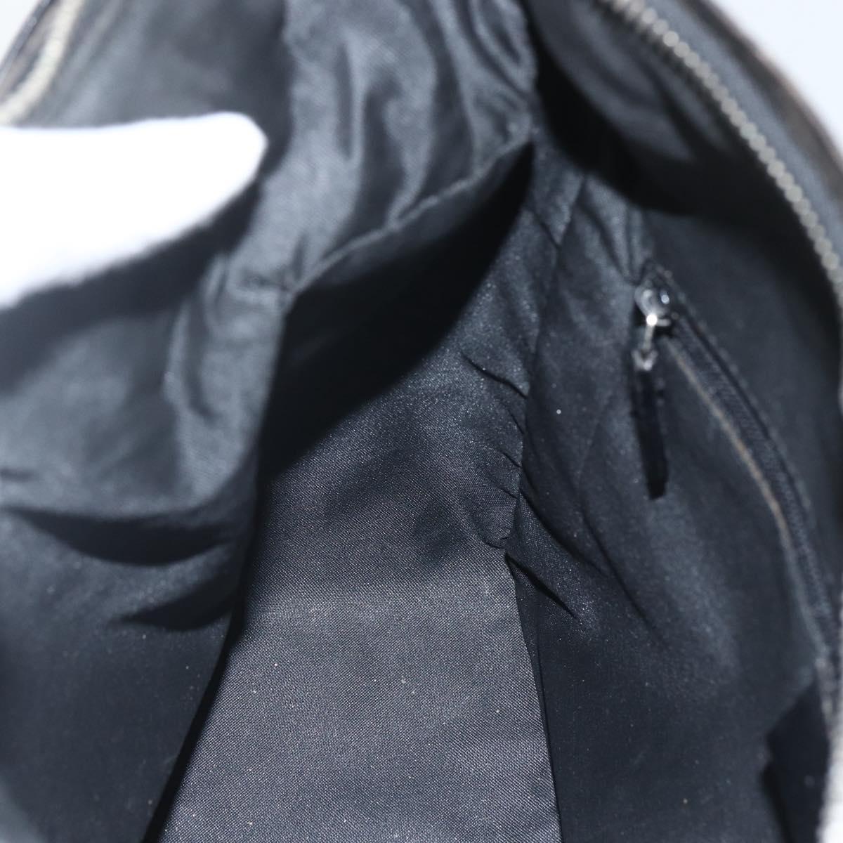 GUCCI GG Canvas Shoulder Bag Black Silver 001 3766 2123 Auth 151598