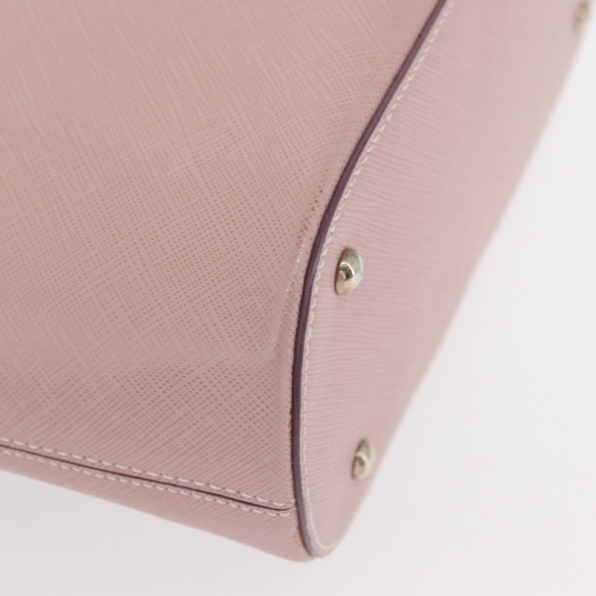 Salvatore Ferragamo Hand Bag Leather Pink Silver Auth 151599