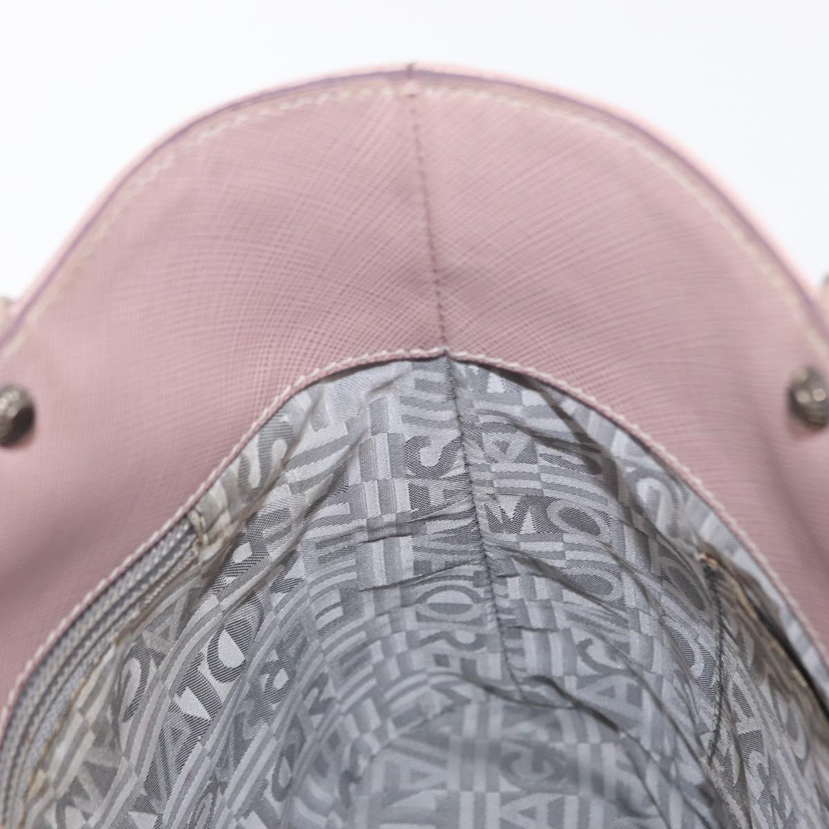 Salvatore Ferragamo Hand Bag Leather Pink Silver Auth 151599