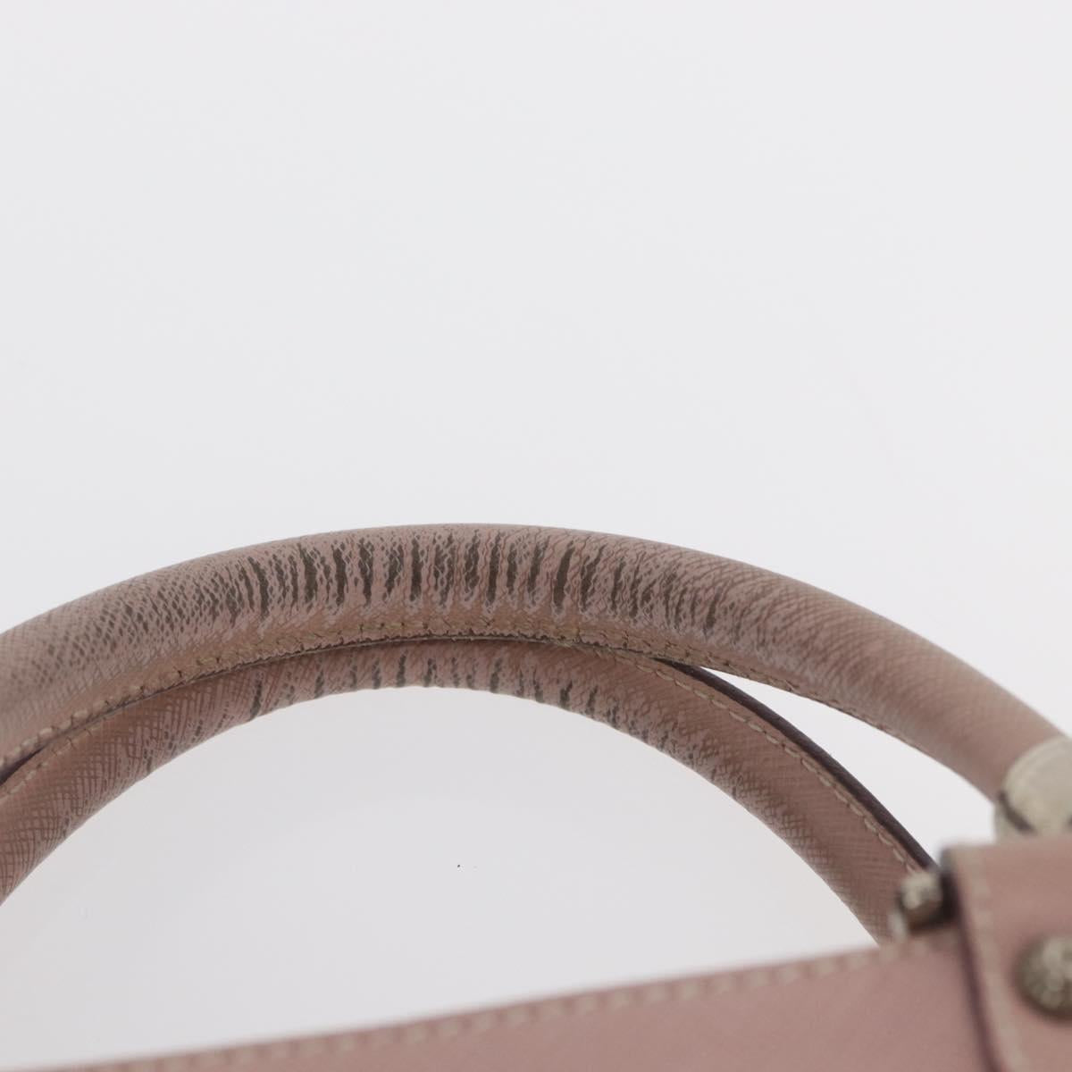 Salvatore Ferragamo Hand Bag Leather Pink Silver Auth 151599