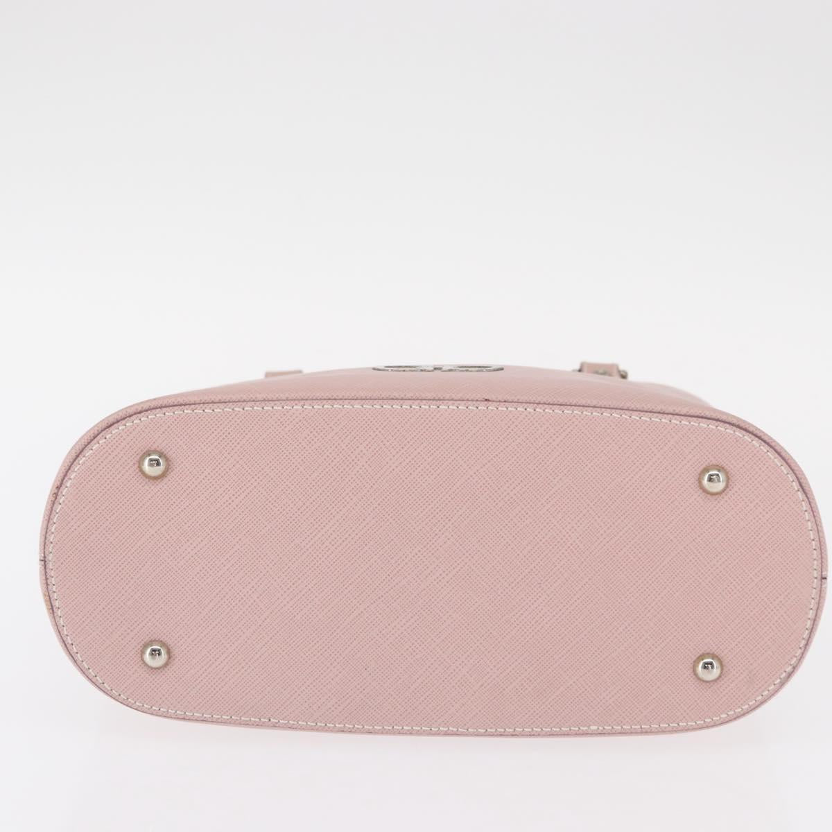 Salvatore Ferragamo Hand Bag Leather Pink Silver Auth 151599