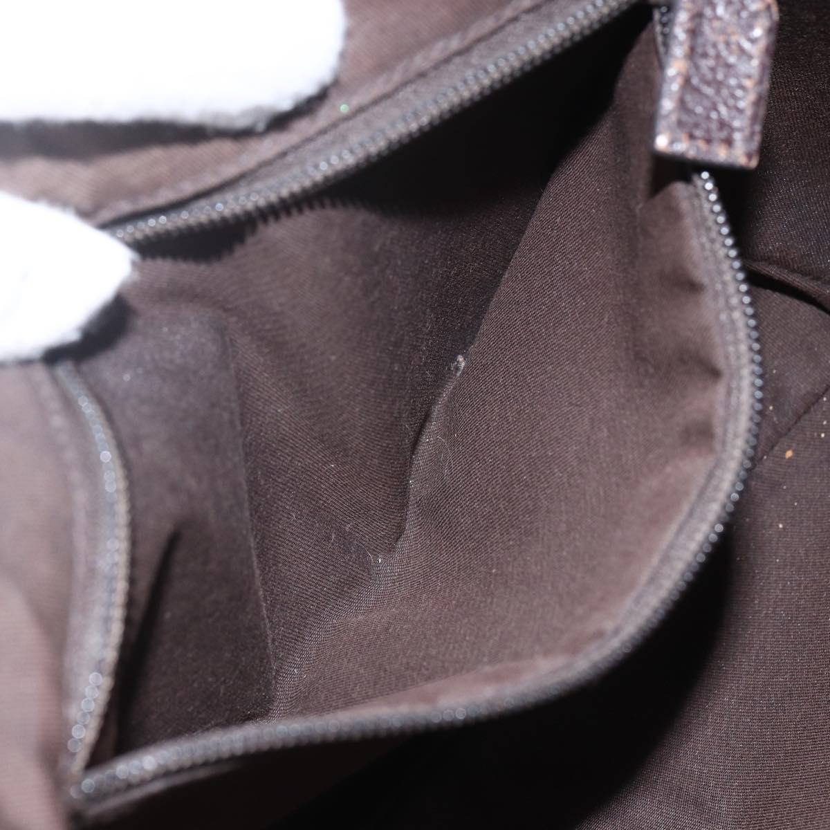 GUCCI GG Canvas Shoulder Bag Beige Silver 181092 Auth 151600